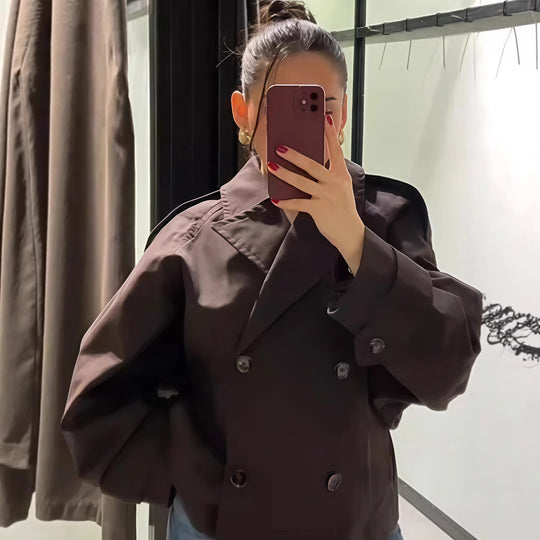 Damen modische und funktionale Trenchjacke EB