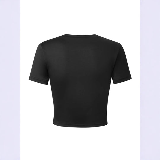 Damen Crop-Shirt mit auffälligem Typografie-Design EB