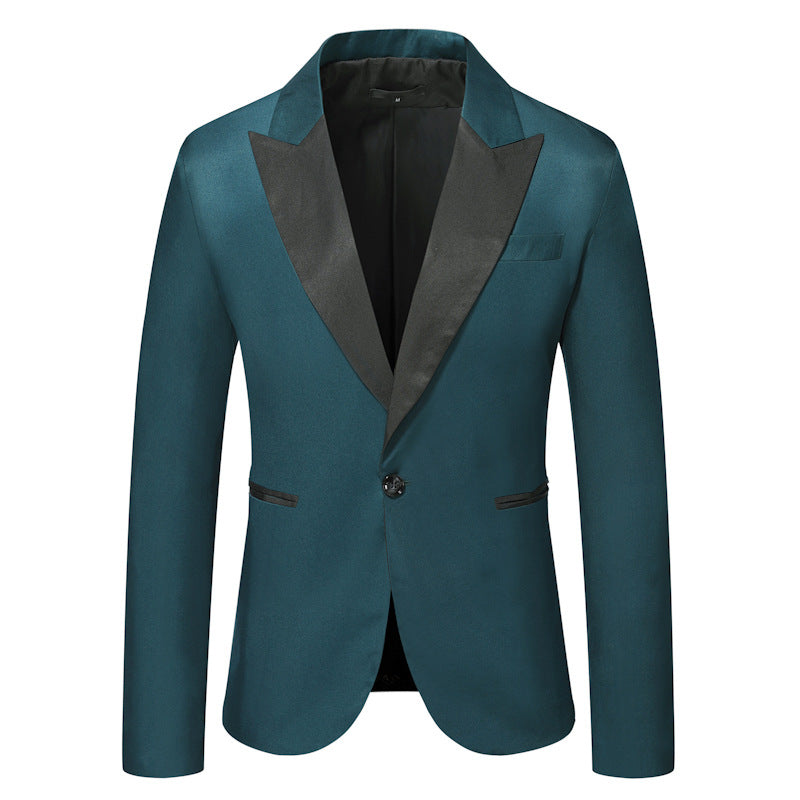 Herren Eleganter Smoking-Blazer mit klassischem Revers und zeitlosem Design EB
