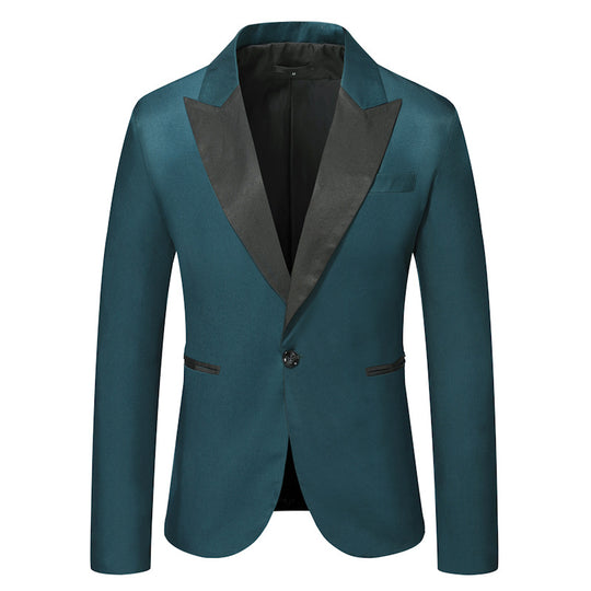 Herren Eleganter Smoking-Blazer mit klassischem Revers und zeitlosem Design EB