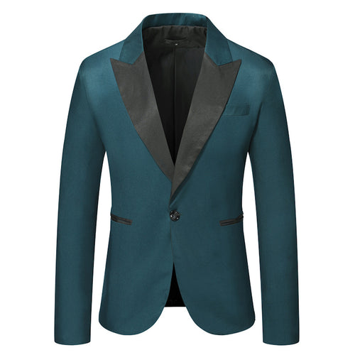 Herren Eleganter Smoking-Blazer mit klassischem Revers und zeitlosem Design EB
