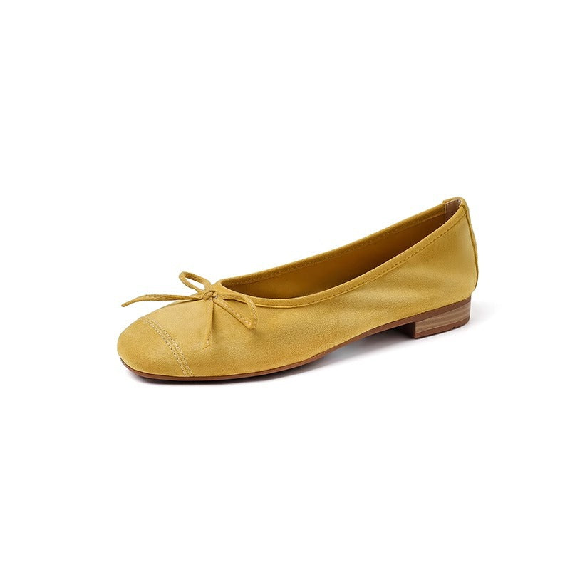 Damen Ballerinas mit schicker Schleifenverzierung und elegantem Metallfinish EB