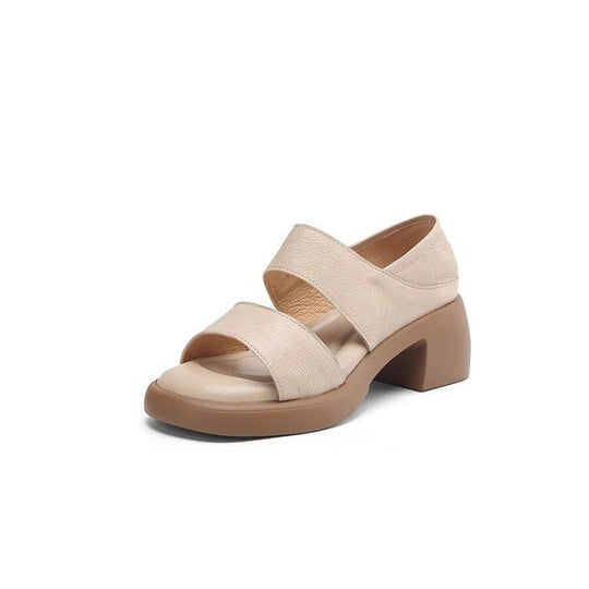 Damen Elegante Sandalen mit komfortablem Blockabsatz und verstellbaren Riemen EB