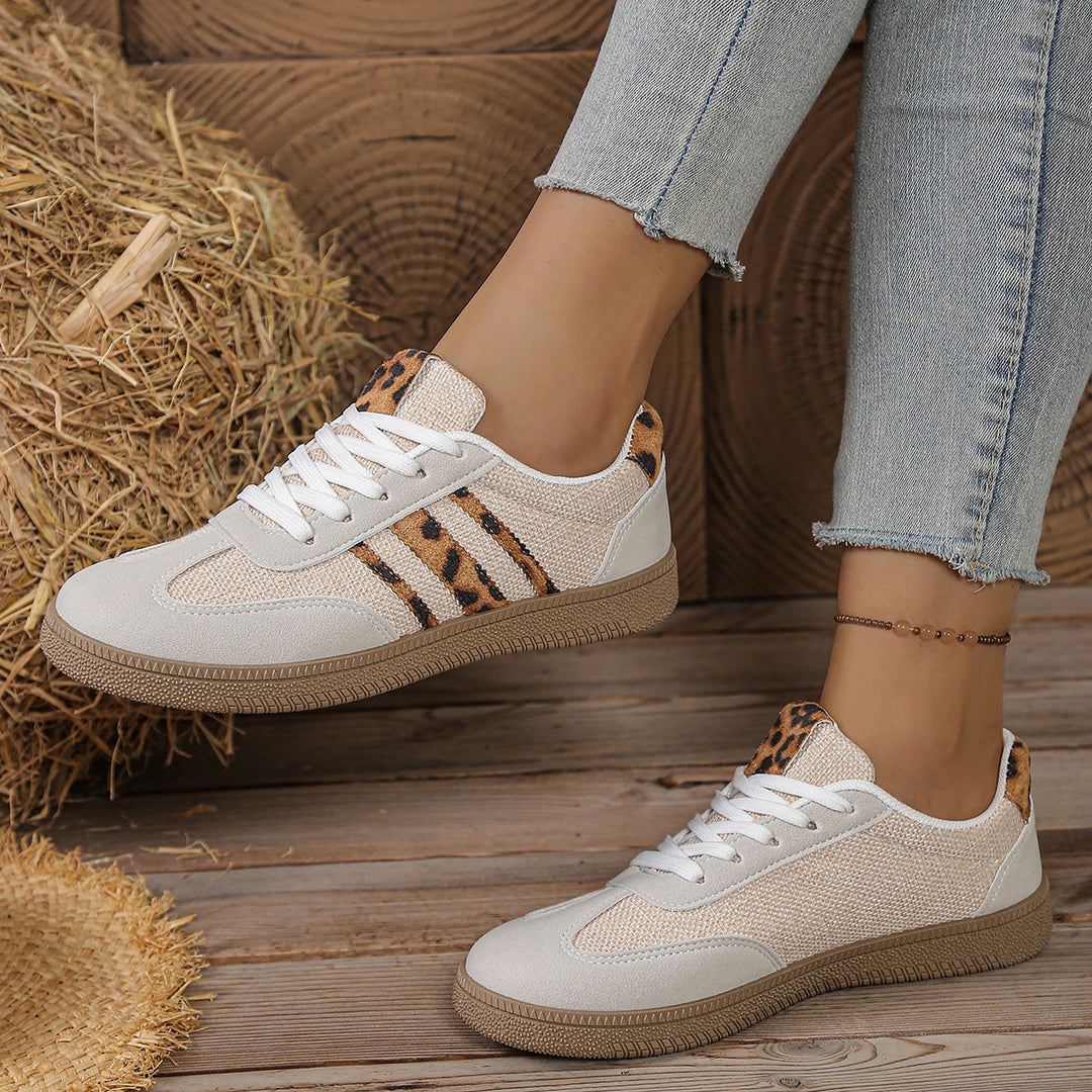 Damen Sneakers im modischen Leo-Design mit komfortabler Sohle EB