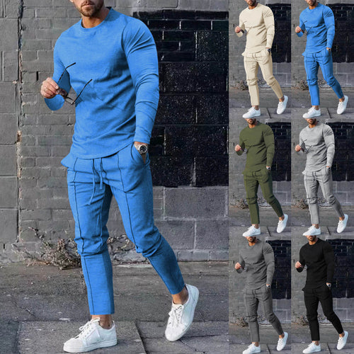 Herren Funktionales Langarmshirt und bequeme Jogginghose Set EB