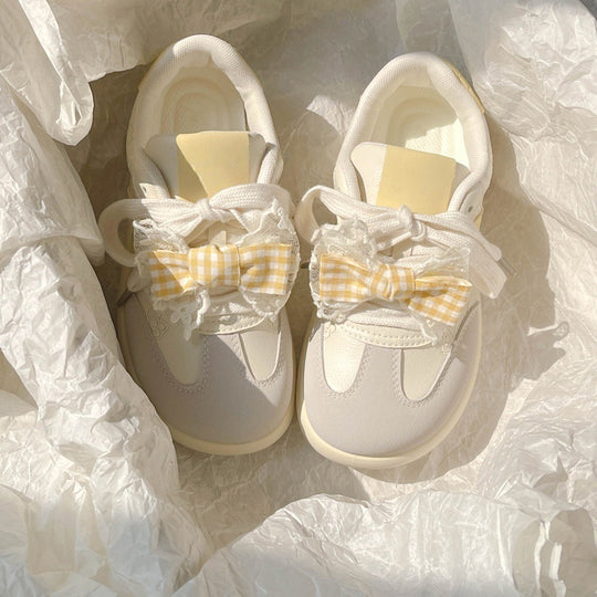 Damen Sneakers mit verspielten Schleifenakzenten und atmungsaktivem Obermaterial EB