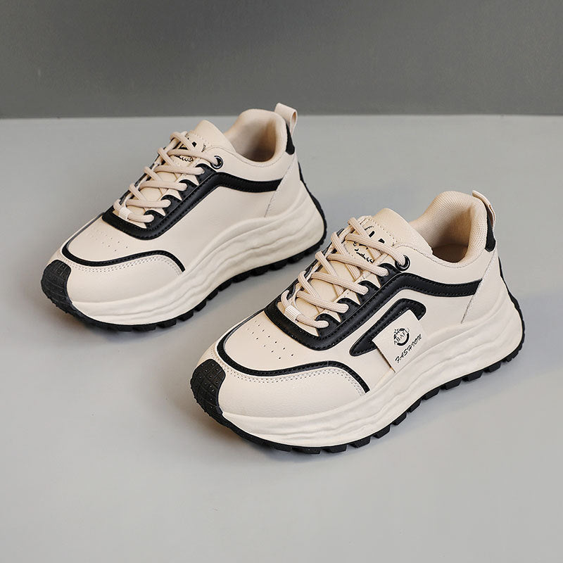 Damen Sportliche Chunky Sneakers mit rutschfester Gummisohle und atmungsaktivem Obermaterial EB