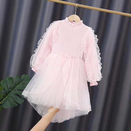 Mädchen Festliches Kleid mit Rüschendetails EB