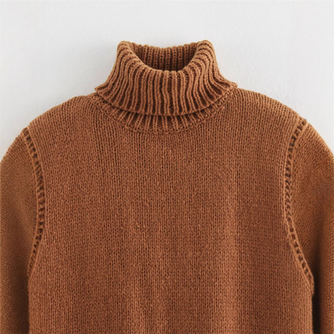 Damen Strickweste mit hohem Kragen EB