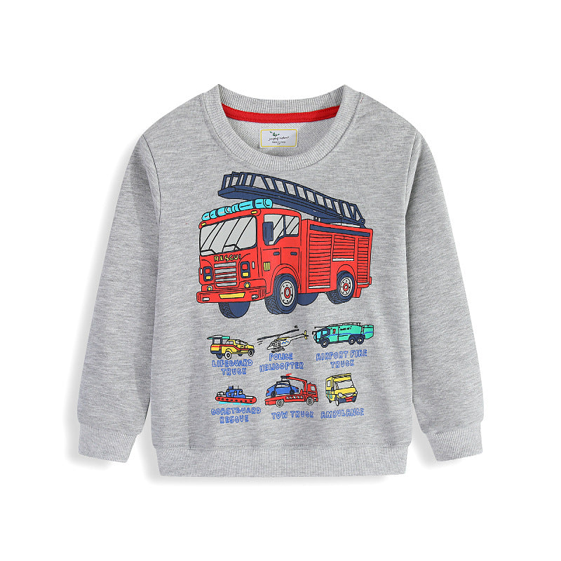 Jungen Sweatshirt mit coolem Feuerwehrdesign EB