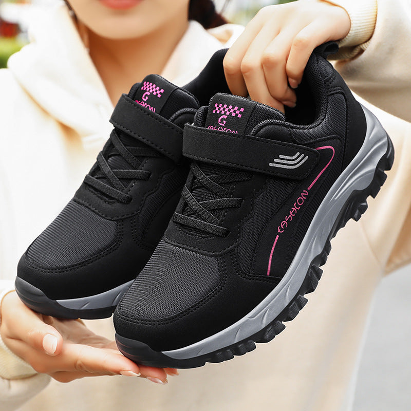 Damen nan robuster Trailwalking-Sneaker mit Klettverschluss, gepolstertem Fersenhalt und stoßdämpfender Profilsohle EB