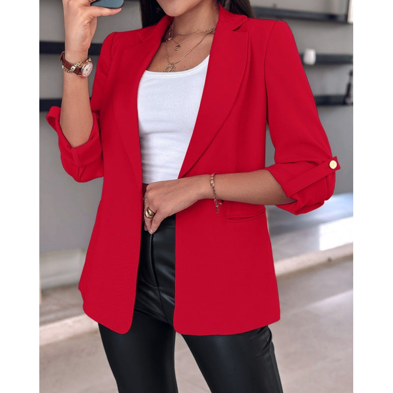 Damen elegante Blazerjacke mit modischem Schnitt EB