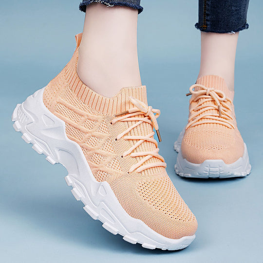 Damen Luftige High-Performance Laufschuhe mit elastischem Strickdesign EB