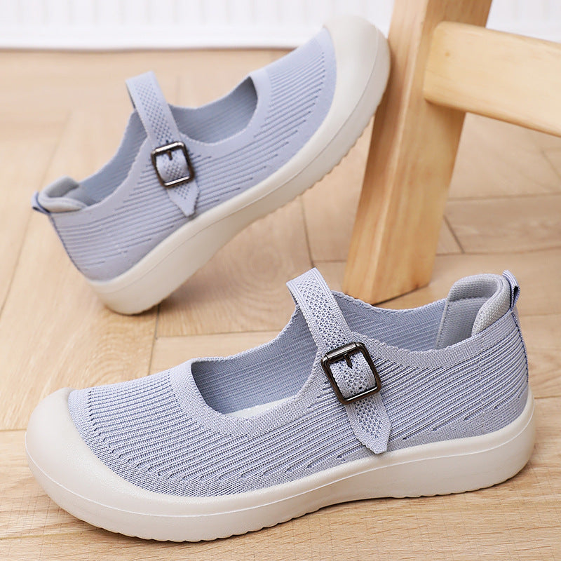Damen Bequeme und elegante Sandalen mit Schnalle EB