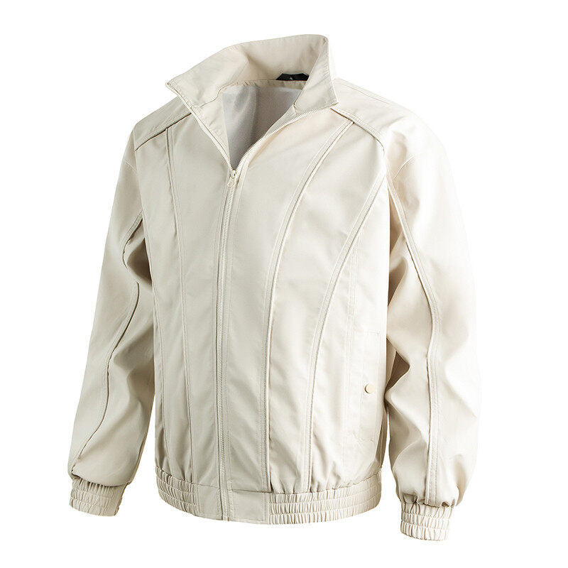 Herren Freizeitjacke mit hochschließendem Kragen und elastischem Bund EB