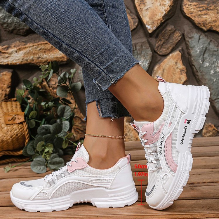 Damen Sportliche Sneakers mit atmungsaktivem Mesh-Obermaterial und komfortabler Dämpfung EB
