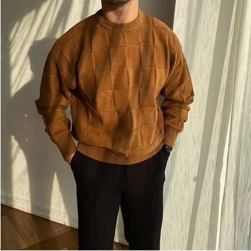 Herren lässiger Pullover mit strukturiertem Design EB