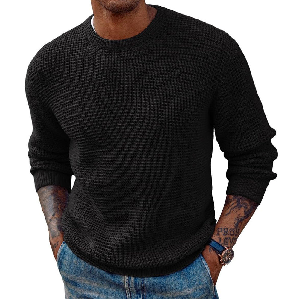 Herren Großer Strickpullover mit strukturiertem Gewebe EB