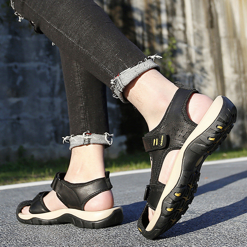 Herren Freizeit-Sandalen mit verstellbaren Klettverschlüssen und rutschfester Sohle EB