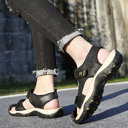 Herren Freizeit-Sandalen mit verstellbaren Klettverschlüssen und rutschfester Sohle EB
