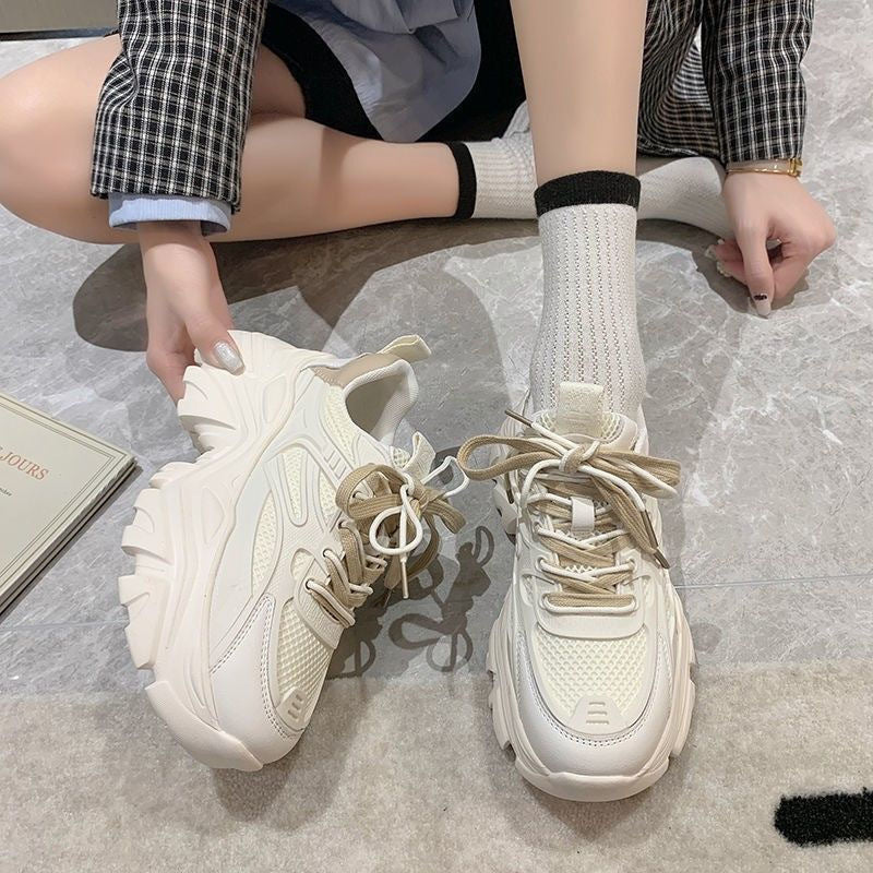Damen Sportliche Chunky Sneakers mit hochflexiblem Sohlenprofil EB