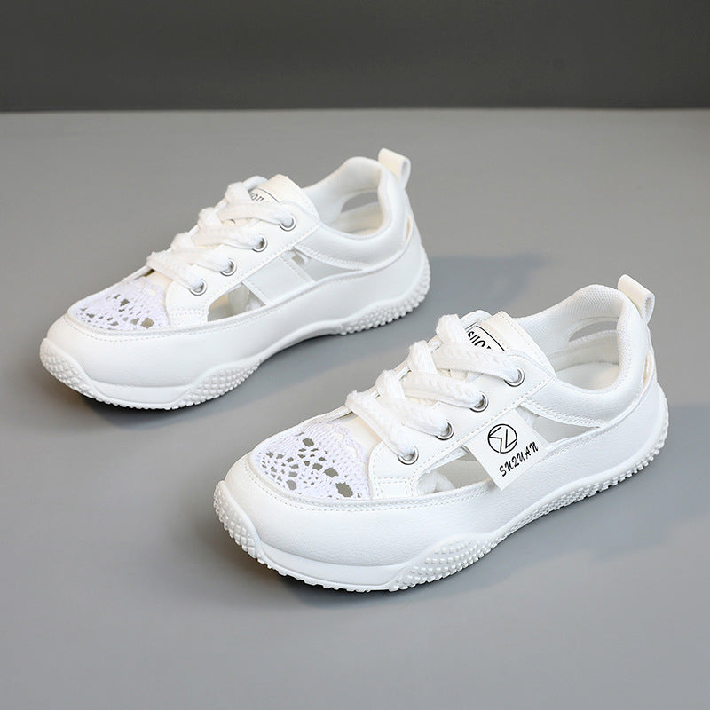 Damen Atmungsaktive Freizeitschuhe mit floralem Netzdesign EB