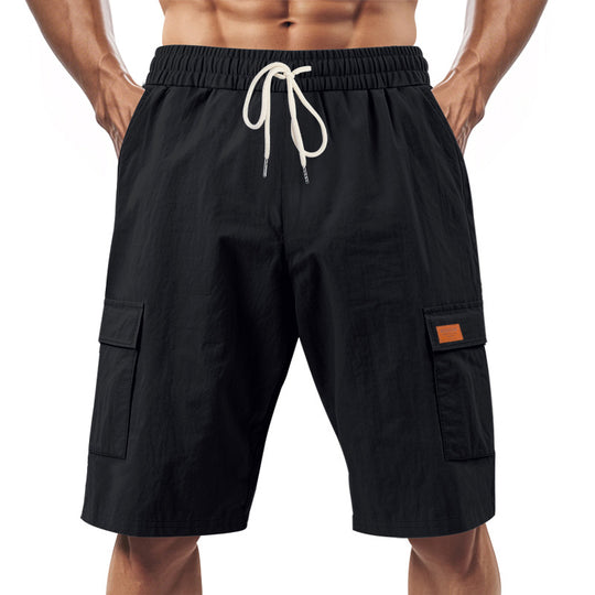 Herren Cargo-Shorts mit vielseitigen Taschen und elastischem Bund EB