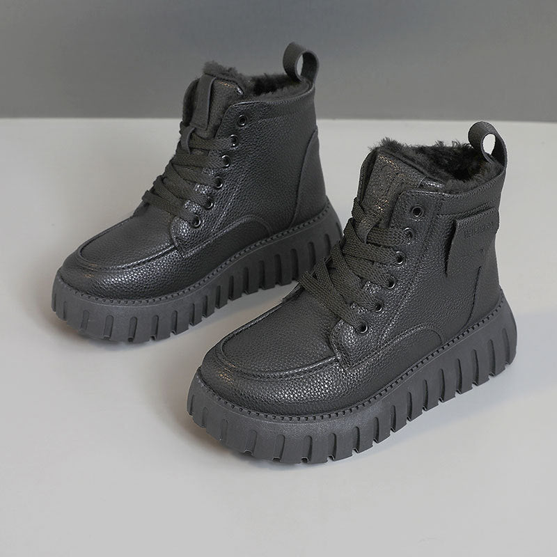 Damen stilvolle Winterstiefel mit elegantem Kunstfell und rutschfester Sohle EB