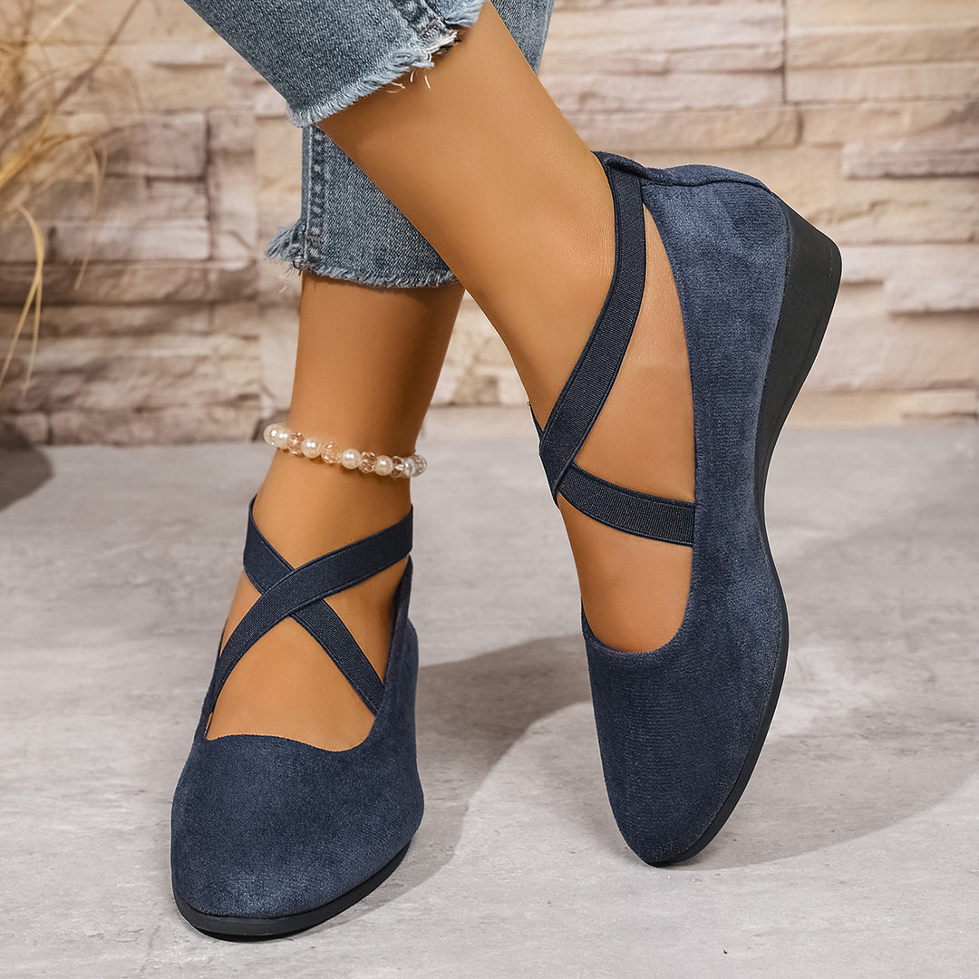 Damen Klassische Ballerinas aus weichem Wildleder EB