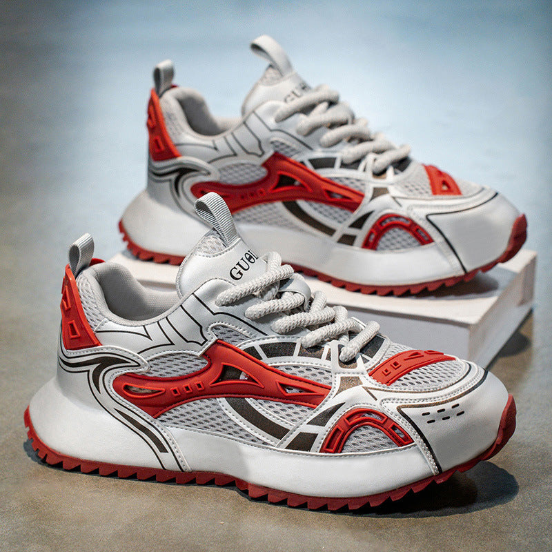 Damen Sportliche Sneakers mit stoßdämpfender Sohle und futuristischem Design EB