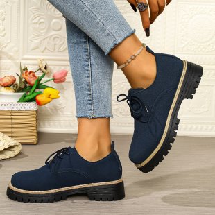 Damen Bequeme Schnürschuhe mit rutschfester Sohle EB