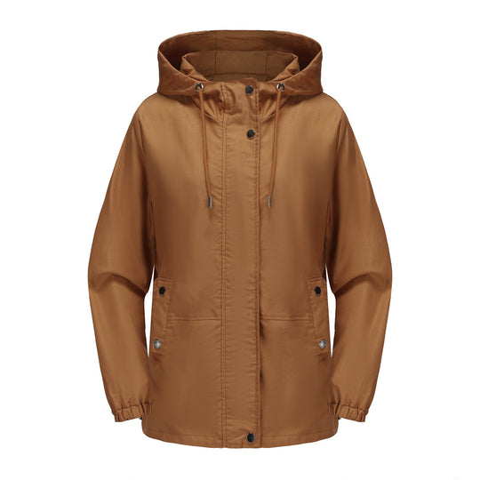 Damen leichte Windjacke mit verstellbarem Bund EB