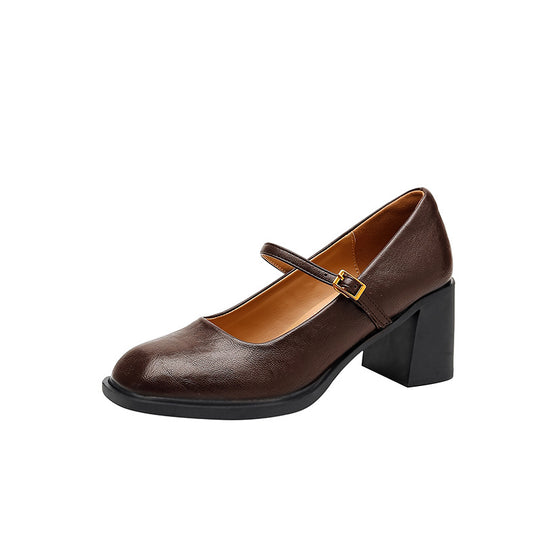 Damen Mary Jane Pumps mit modischem Riemchen EB