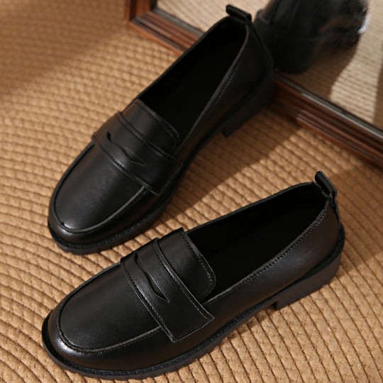 Damen Elegante und bequeme Mokassins mit modischem Riemen EB
