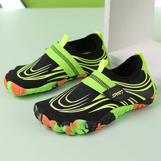 Damen Flexible Aquaschuhe mit rutschfester Sohle und praktischem Klettverschluss EB