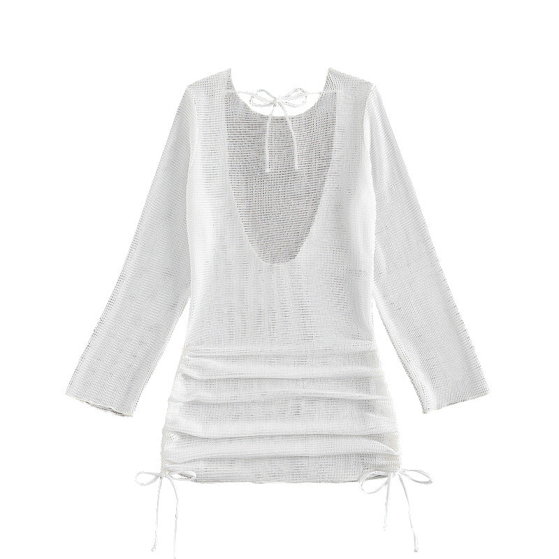Damen Strandkleid mit eleganten Rüschendetails EB