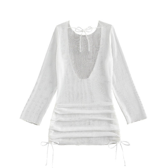 Damen Strandkleid mit eleganten Rüschendetails EB