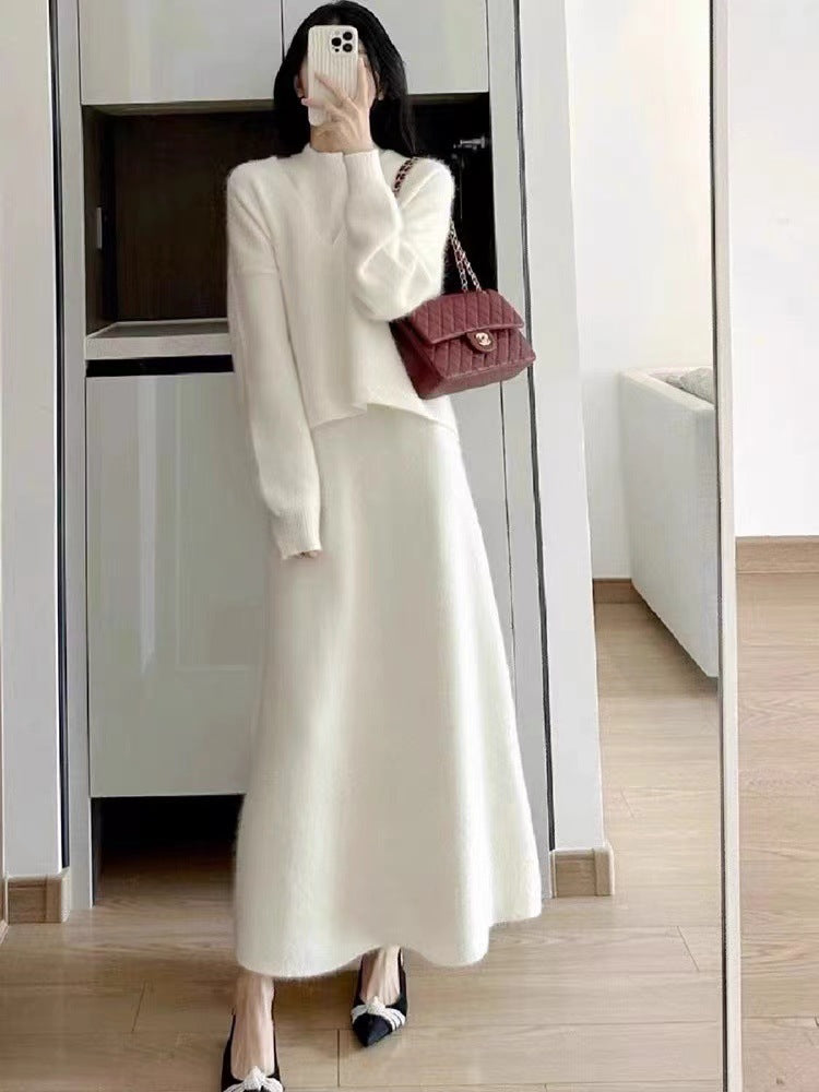 Damen Strickkleid mit Pullover im Set EB
