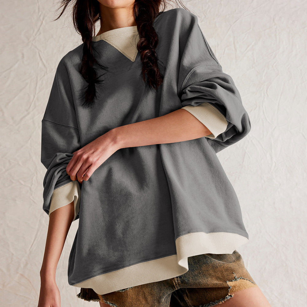 Damen Oversized Sweatshirt mit modernem Design und weichem Material EB