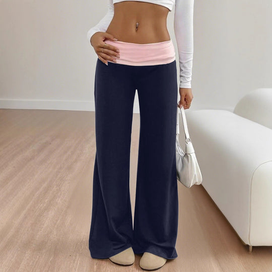 Damen Hochwertige Sporthose mit weitem Bein und Miditaille EB