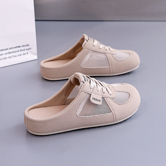 Damen Sportliche Clogsneaker mit atmungsaktiven Mesh-Einsätzen und rutschfester Sohle EB