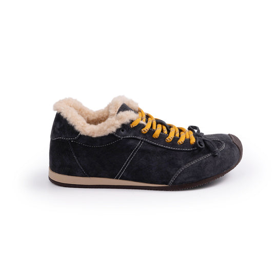 Damen Komfortable Sneaker mit flauschigem Innenfutter und modischem Design EB