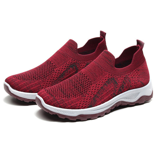 Damen Atmungsaktive Sneaker mit elastischem Einstieg und rutschfester Sohle EB