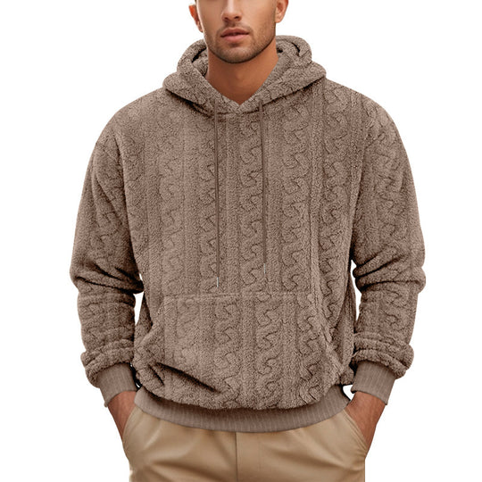 Herren Kapuzensweatshirt aus kuscheligem Material mit detaillierter Struktur EB