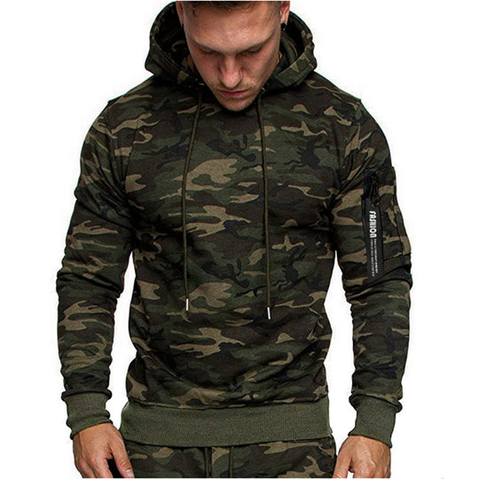 Herren sportlicher Hoodie mit seitlichem Reißverschluss EB