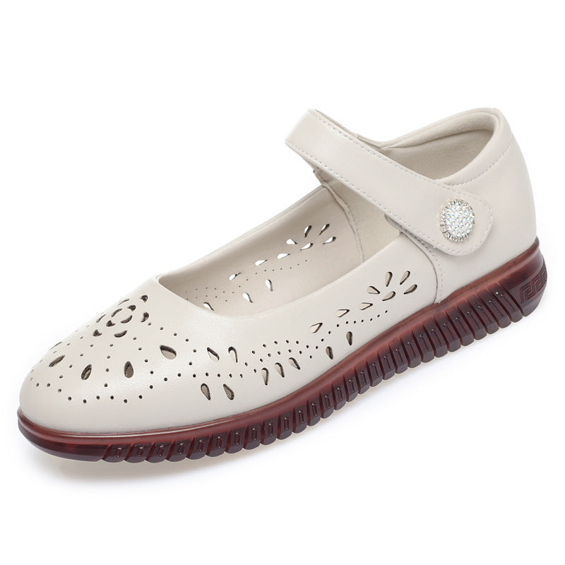 Damen Elegante und luftige Ballerinas mit verstellbarem Riemen EB
