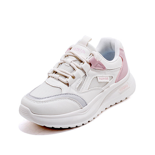 Damen modische Sneakers mit atmungsaktiver Mesh-Oberfläche und gepolsterter Sohle EB