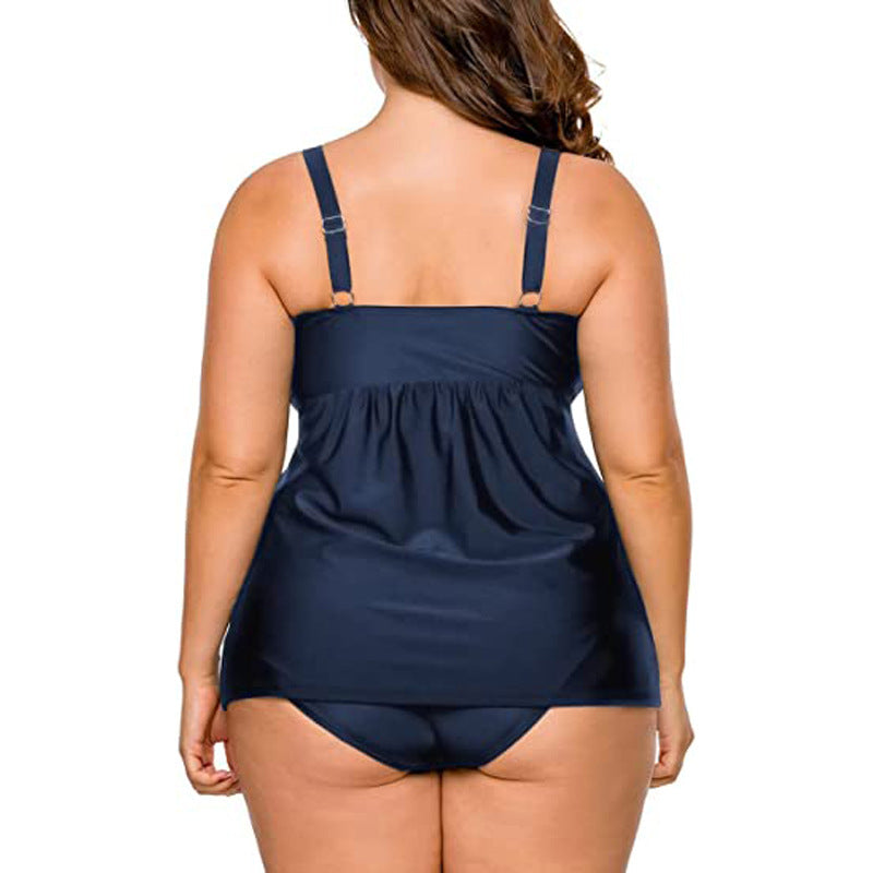 Damen Tankini-Badeanzug mit schmeichelndem Schnitt und verstellbaren Trägern EB