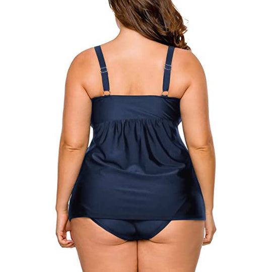 Damen Tankini-Badeanzug mit schmeichelndem Schnitt und verstellbaren Trägern EB