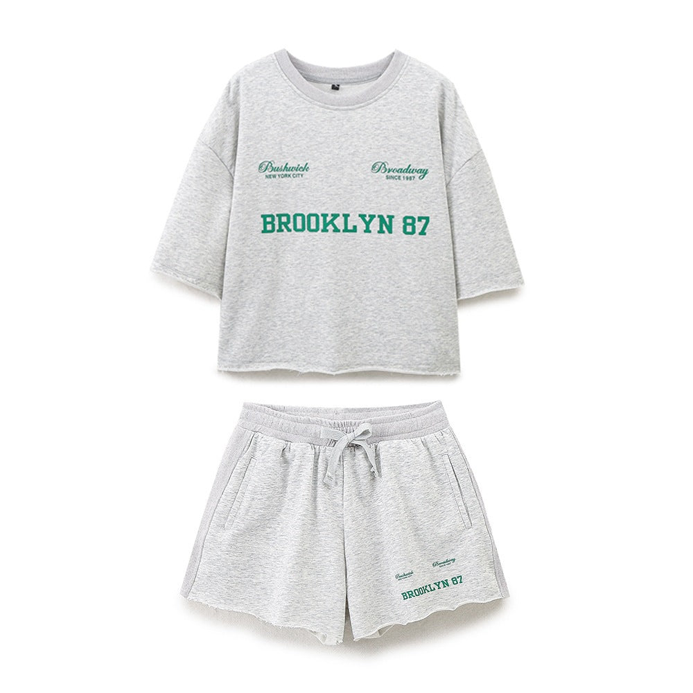 Damen lässige Freizeit-Shorts mit elastischem Bund und praktischen Taschen EB